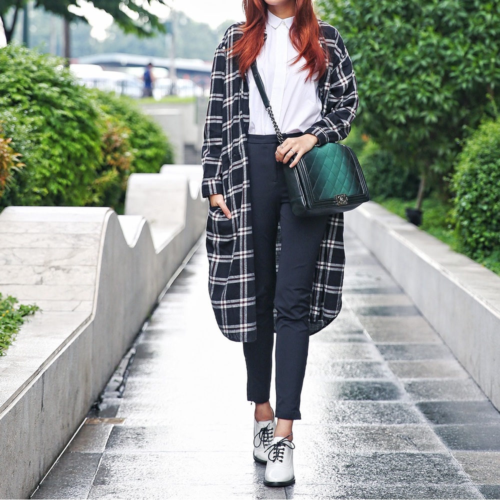 UNIQLO Plaid Longline Shirt / Dress
